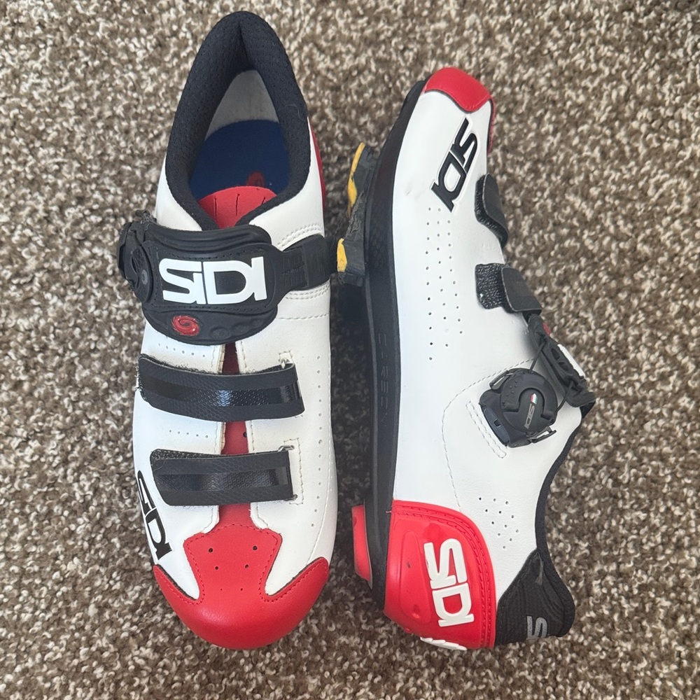 Sidi Women's Athletic Cycling Shoes - Red and White